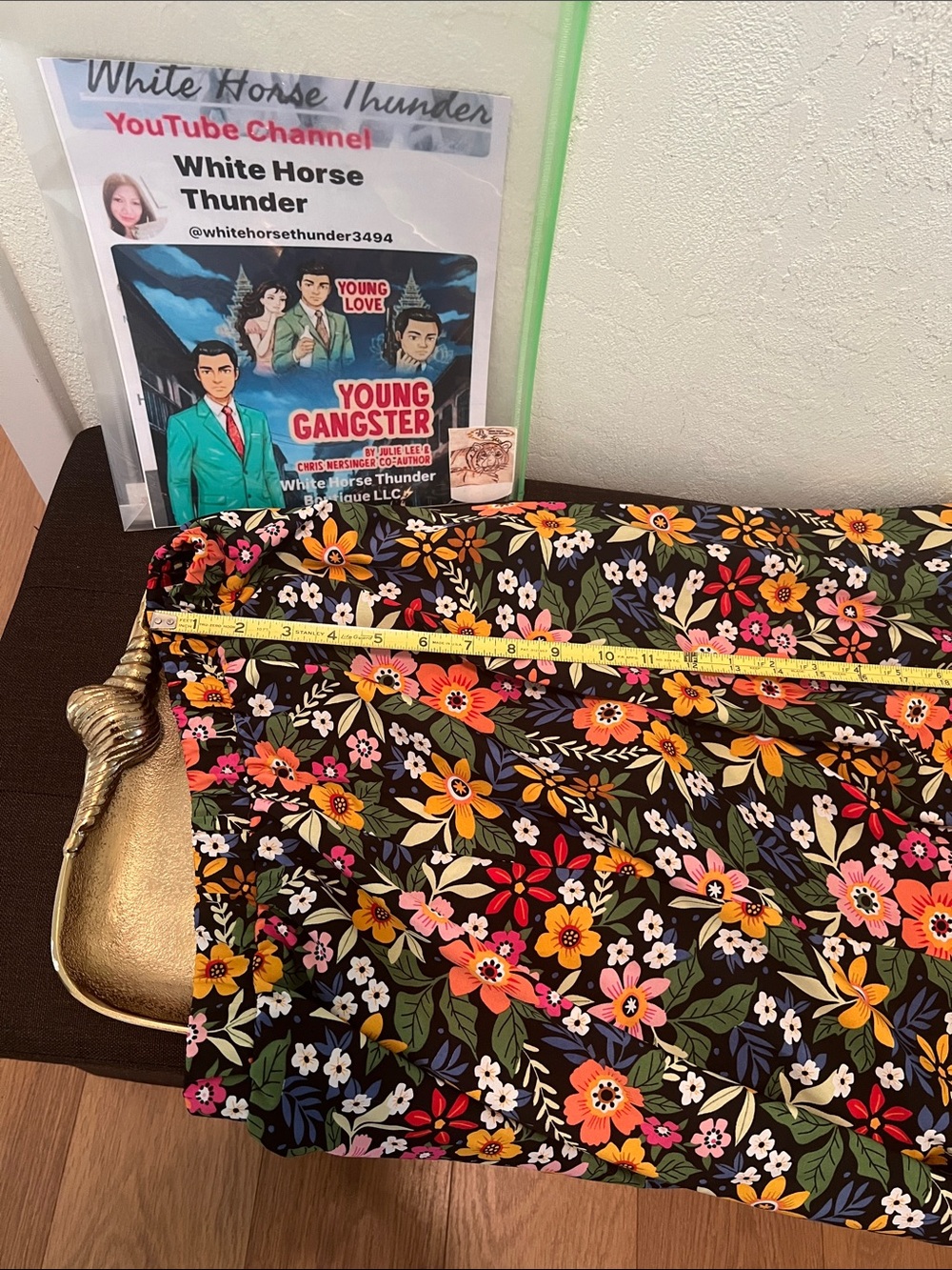 #2014: Floral Maxi Skirt - Black with Multicolor Flowers - Picture 6 of 13